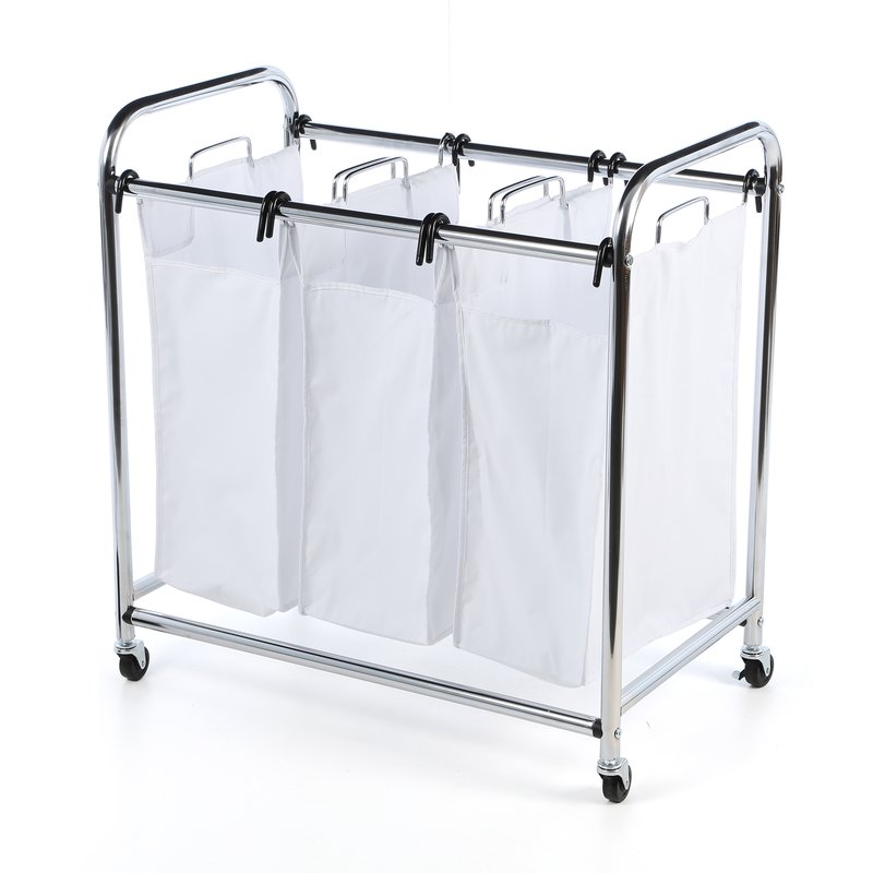 3 Section Plated Heavey Duty Laundry Sorter